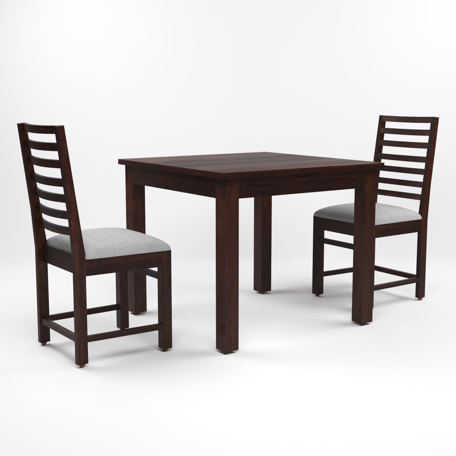 Solid Sheesham Wood 2 Seater Dining Table Set with Cushioned Chairs for Dining Room | Living Room | Home & Office | Wooden Dining Table for Hotels Restaurant (2 Seater, Walnut) - image 4