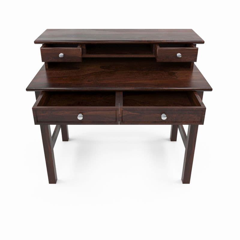 Solid Sheesham Wooden Study Table & Desk with Drawer for Office and Home | Wooden Computer Laptop Table | Reading & Writing(Walnut) - image 5