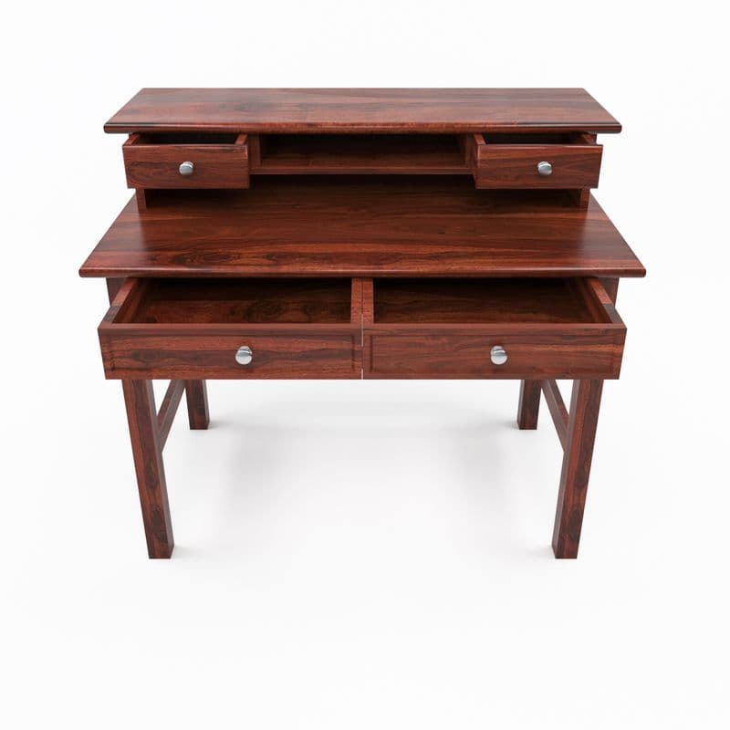 Solid Sheesham Wooden Study Table & Desk with Drawer for Office and Home | Wooden Computer Laptop Table | Reading & Writing | Laptop Desk(Honey) - image 3