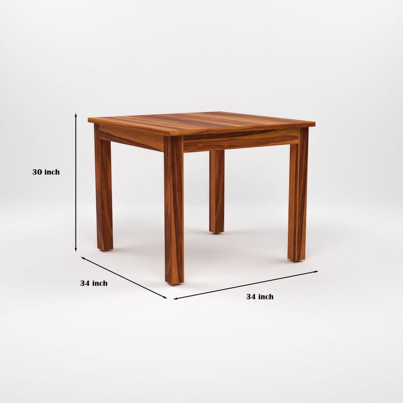 Solid Sheesham Wood 4 Seater Dining Table Set with Cushioned Chairs for Dining Room | Living Room | Home & Office | Wooden Dining Table for Hotels Restaurant (4 Seater, Honey) - image 10