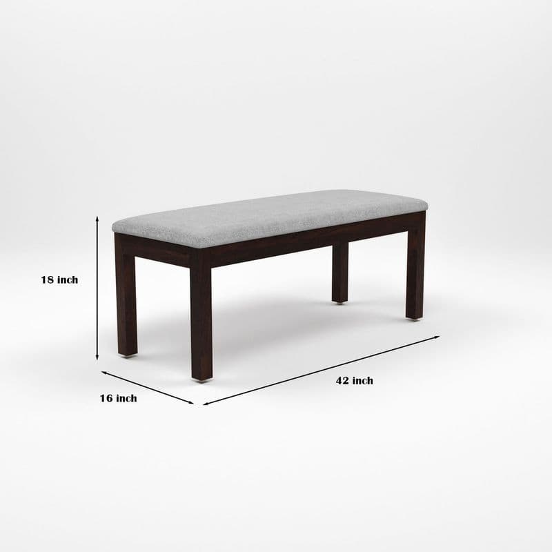 Solid Sheesham Wood 4 Chair with 1 Bench Dining Table Set with Cushioned Chairs for Dining Room | Living Room | Home & Office | Hotels (6 Seater with Bench, Walnut A) - image 15