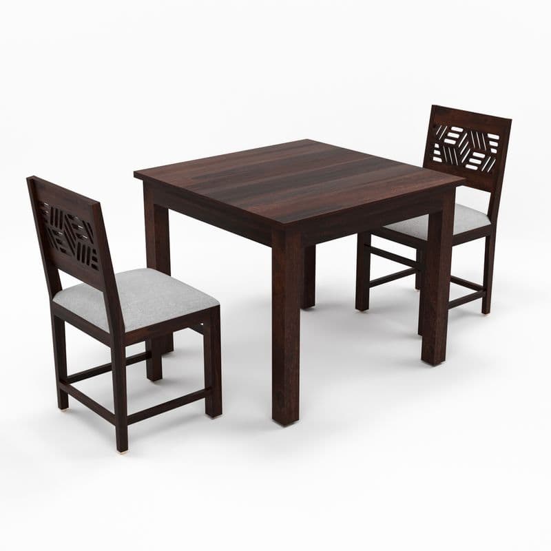 Solid Sheesham Wood 2 Seater Dining Table Set with Cushioned Chairs for Dining Room | Living Room | Home & Office | Wooden Dining Table for Hotels Restaurant (2 Seater, Walnut A) - image 8