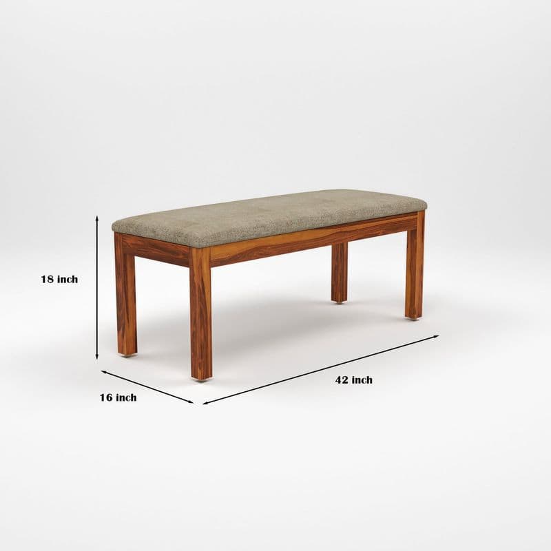 Solid Sheesham Wood 4 Chair with 1 Bench Dining Table Set with Cushioned Chairs for Dining Room | Living Room | Home & Office | Hotels Restaurant (6 Seater with Bench, Honey) - image 15