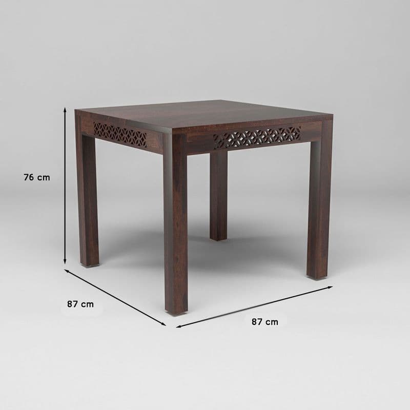 Solid Sheesham Wood 2 Seater Dining Table Set with Cushioned Chairs for Dining Room | Living Room | Home & Office | Hotels Restaurant & Cafe (2 Seater, Walnut A) - image 8