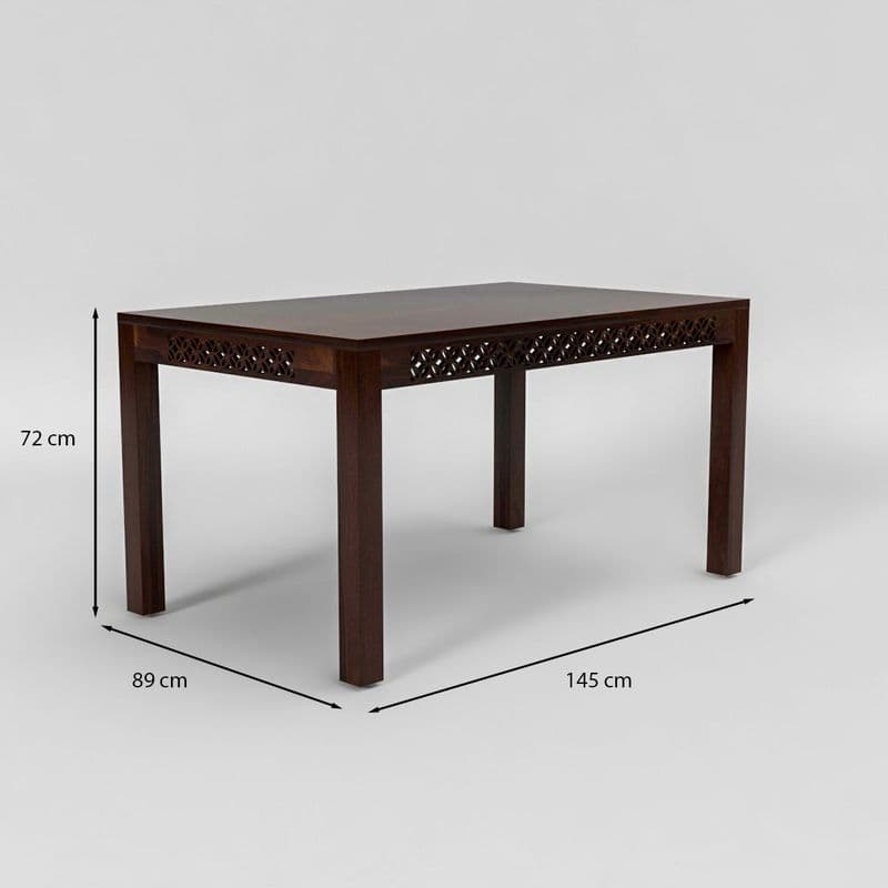 Solid Sheesham Wood 6 Seater Dining Table Set with Cushioned Chairs for Dining Room | Living Room | Home & Office | Hotels Restaurant & Cafe (6 Seater, Walnut A) - image 9