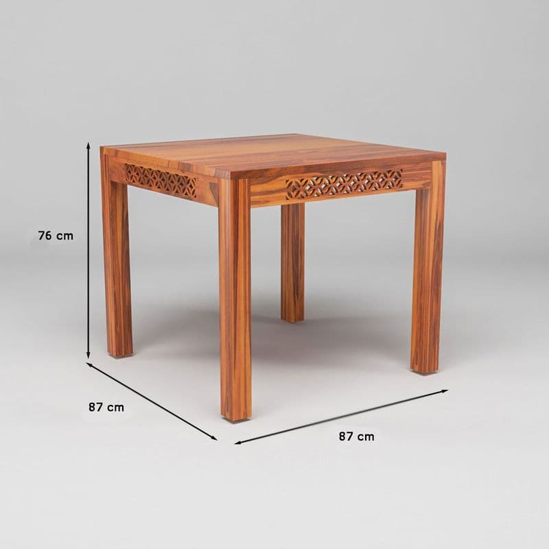 Solid Sheesham Wood 4 Seater Dining Table Set with Cushioned Chairs for Dining Room | Living Room | Home & Office | Hotels Restaurant & Cafe (4 Seater, Honey A) - image 8