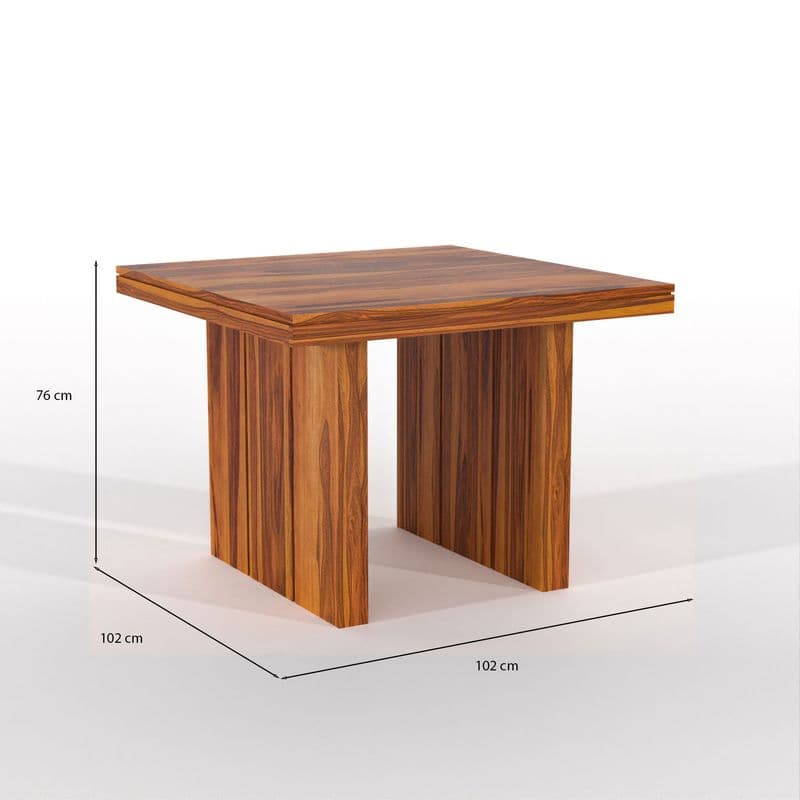 Solid Sheesham Wood 4 Seater Dining Table Set with Cushioned Chairs for Dining Room | Living Room | Home & Office | Hotels Restaurant & Cafe (4 Seater, Honey H) - image 5