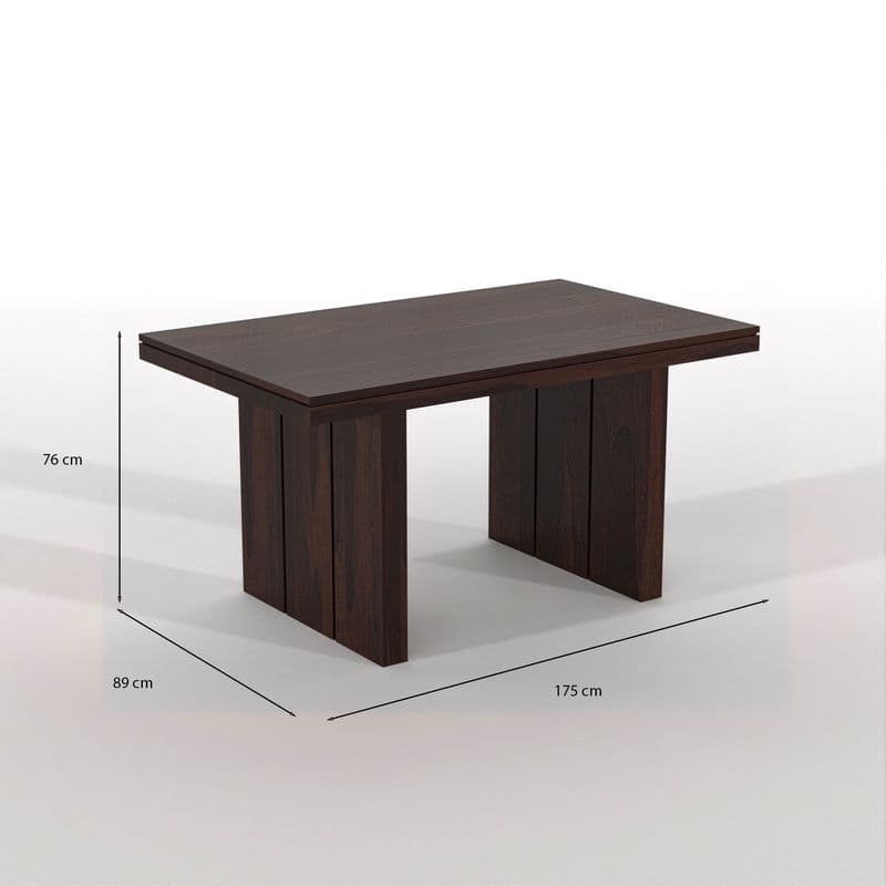 Solid Sheesham Wood 6 Seater Dining Table Set with Cushioned Chairs for Dining Room | Living Room | Home & Office | Hotels Restaurant & Cafe (6 Seater, Walnut H) - image 6