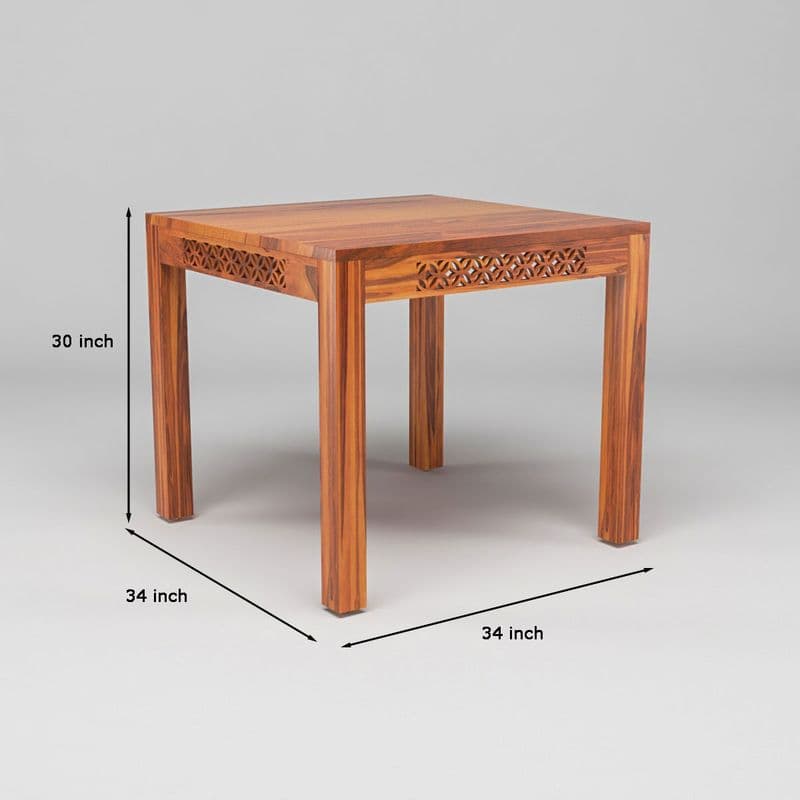 Sheesham Wood 2 Chair with 1 Bench Dining Table Set with Cushioned Chairs for Dining Room | Living Room | Hotels Restaurant (4 Seater with Bench, Honey A) - image 10