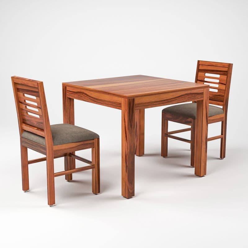 Solid Sheesham Wood 2 Seater Dining Table Set with Cushioned Chairs for Dining Room | Living Room | Home & Office | Hotels Restaurant & Cafe (2 Seater, Honey) - image 6