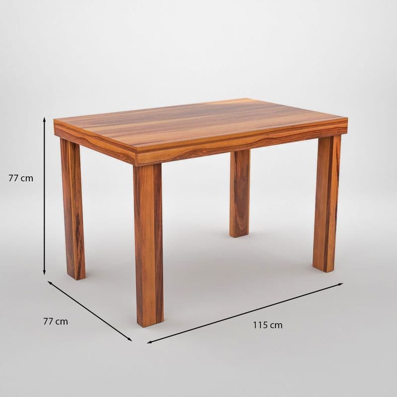 Solid Sheesham Wood 4 Seater Dining Set Dining Table Set with Cushioned Chairs for Dining Room | Living Room | Home & Office | Hotels Restaurant (4 Seater, Honey E) - image 8