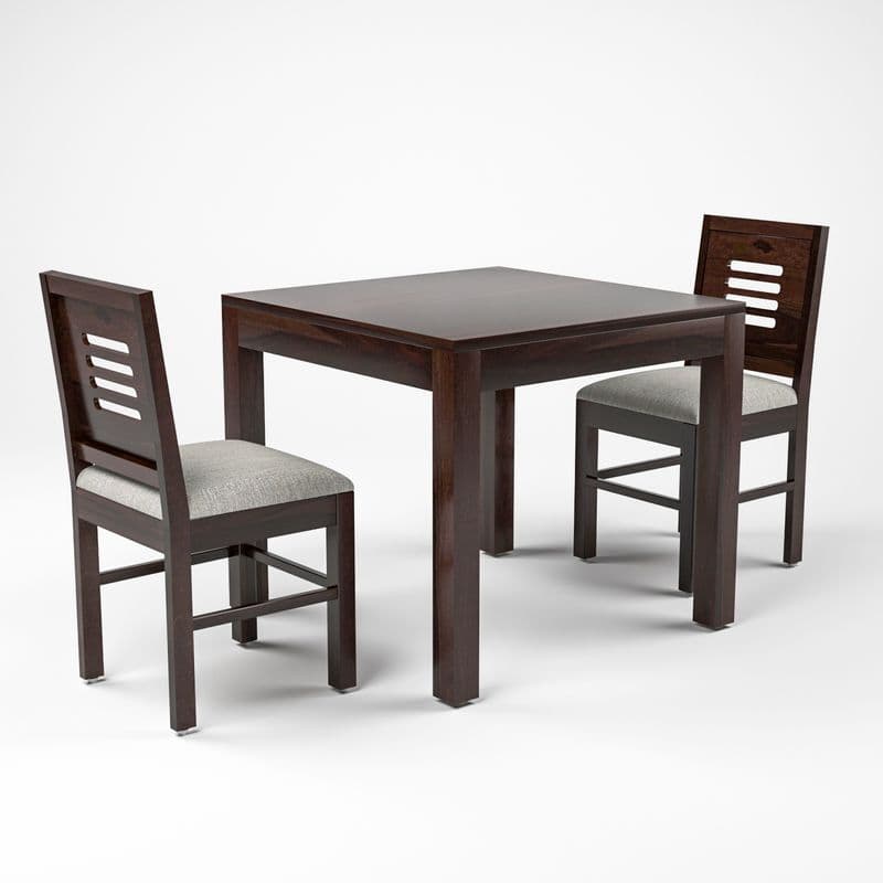 Solid Sheesham Wood 2 Seater Dining Table Set with Cushioned Chairs for Dining Room | Living Room | Home & Office | Hotels Restaurant & Cafe (2 Seater, Walnut) - image 6