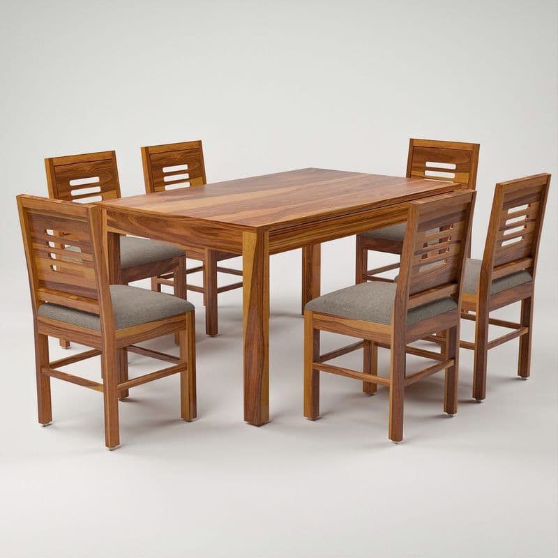 Solid Sheesham Wood 6 Seater Dining Table Set with Cushioned Chairs for Dining Room | Living Room | Home & Office | Hotels Restaurant & Cafe (6 Seater, Honey) - image 7