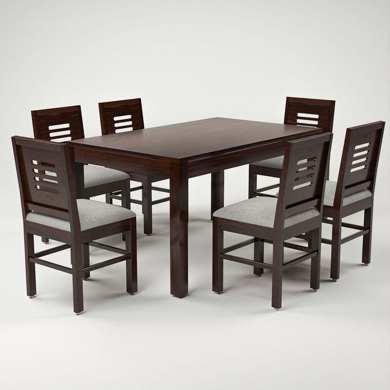 Solid Sheesham Wood 6 Seater Dining Table Set with Cushioned Chairs for Dining Room | Living Room | Home & Office | Hotels Restaurant & Cafe (6 Seater, Walnut) - image 8