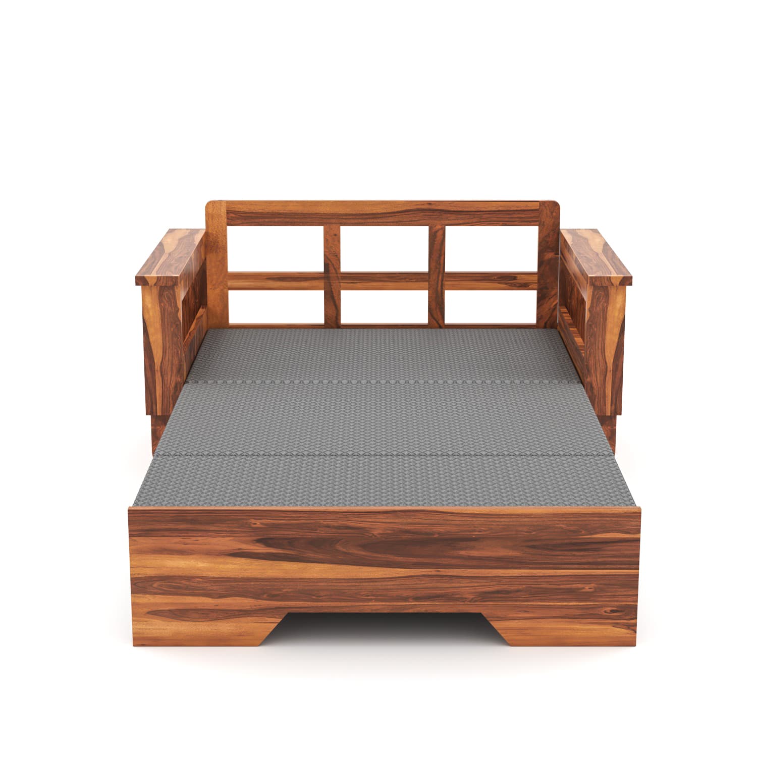 Shisham Wood 2-seater Sofa with Classic Grain - Classic - Honey - image 5
