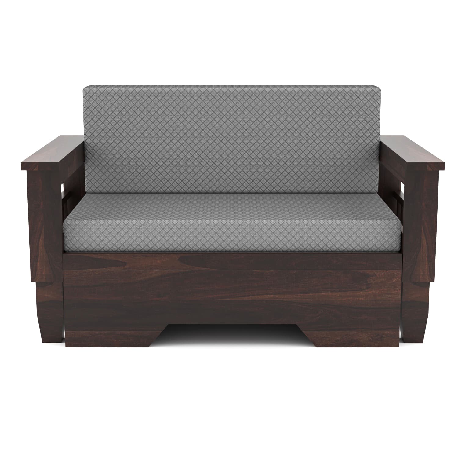 Shisham Wood 2-seater Sofa with Classic Grain - Classic - Walnut - image 4