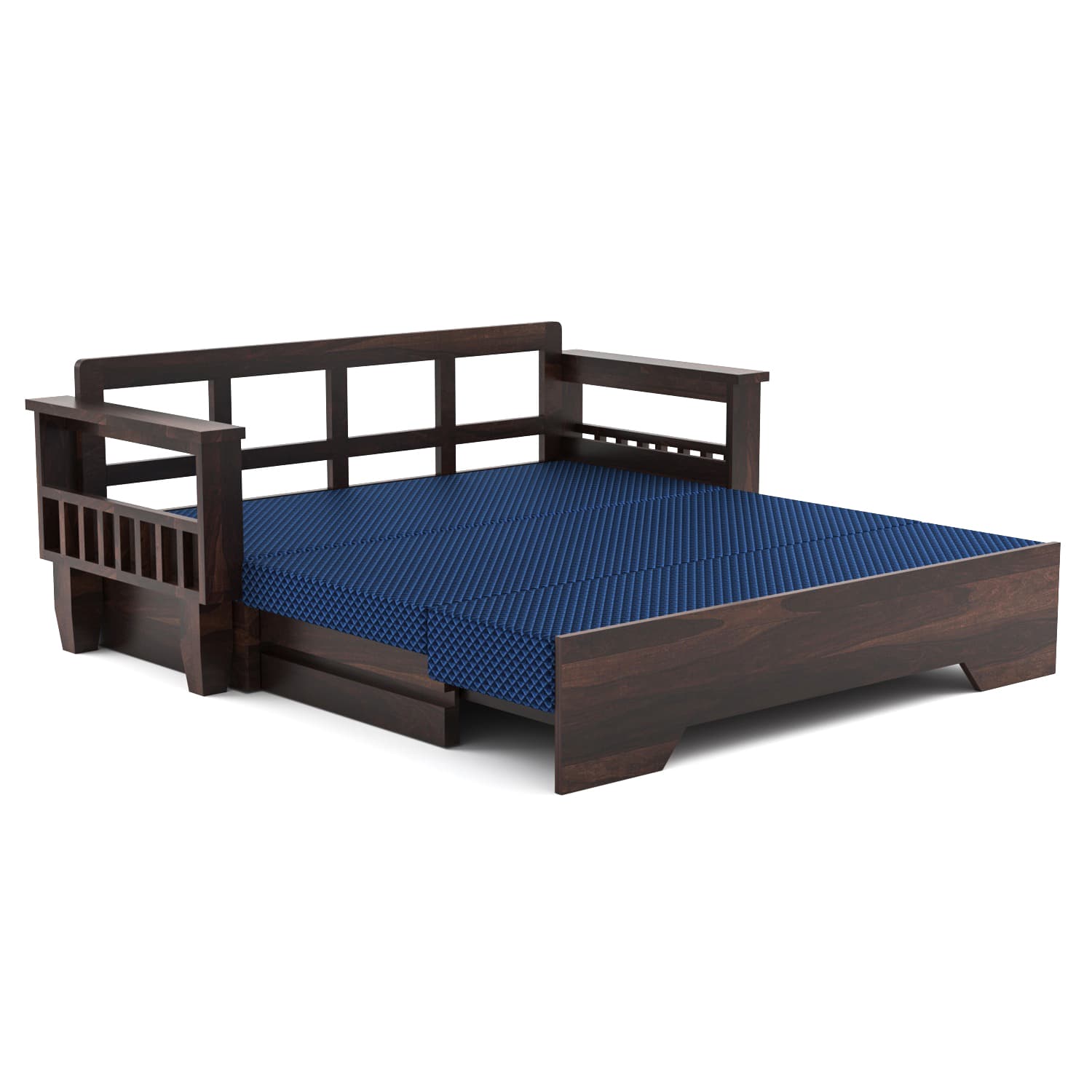 Shisham Wood 3-seater Sofa with Classic Grain - Classic - Walnut - image 5