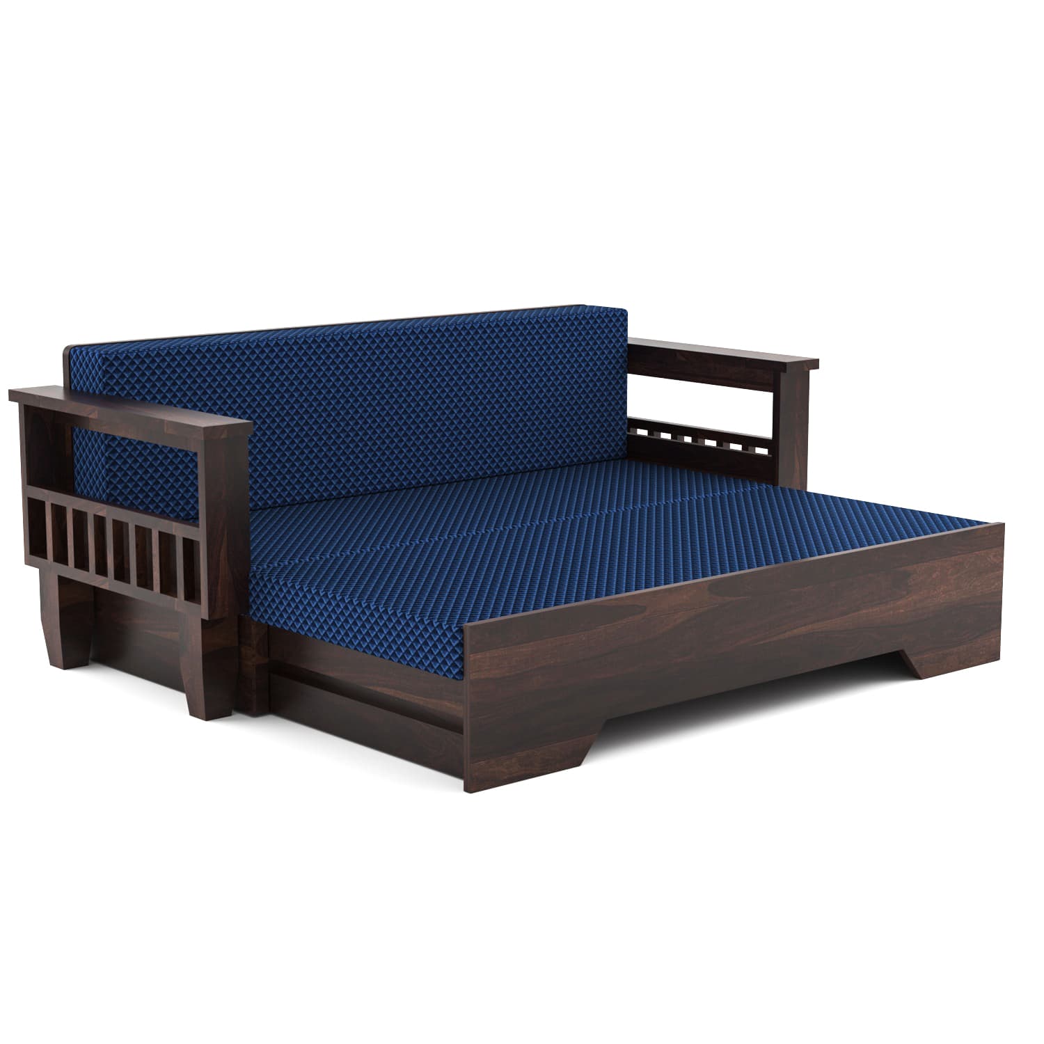 Shisham Wood 3-seater Sofa with Classic Grain - Classic - Walnut - image 6