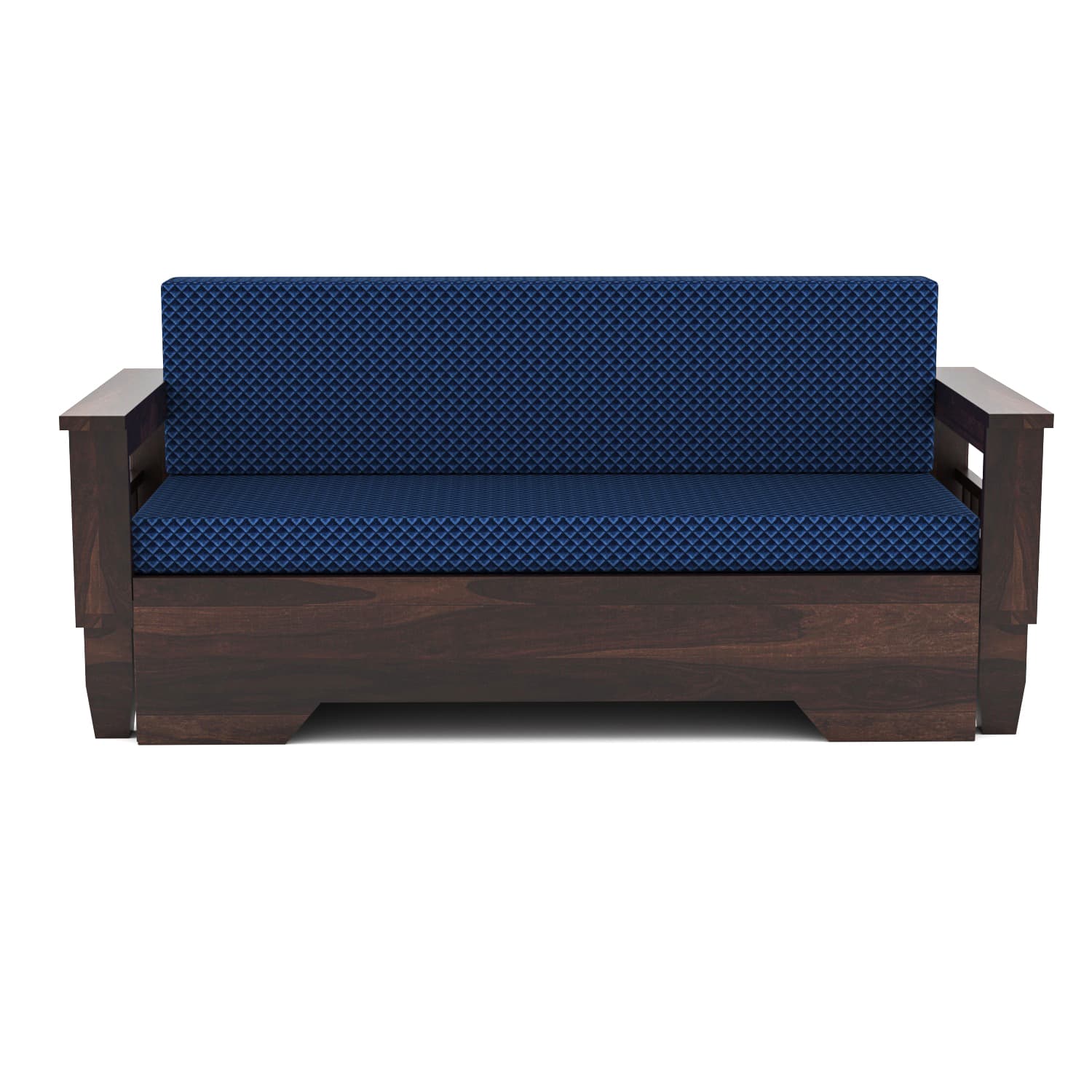 Shisham Wood 3-seater Sofa with Classic Grain - Classic - Walnut - image 7