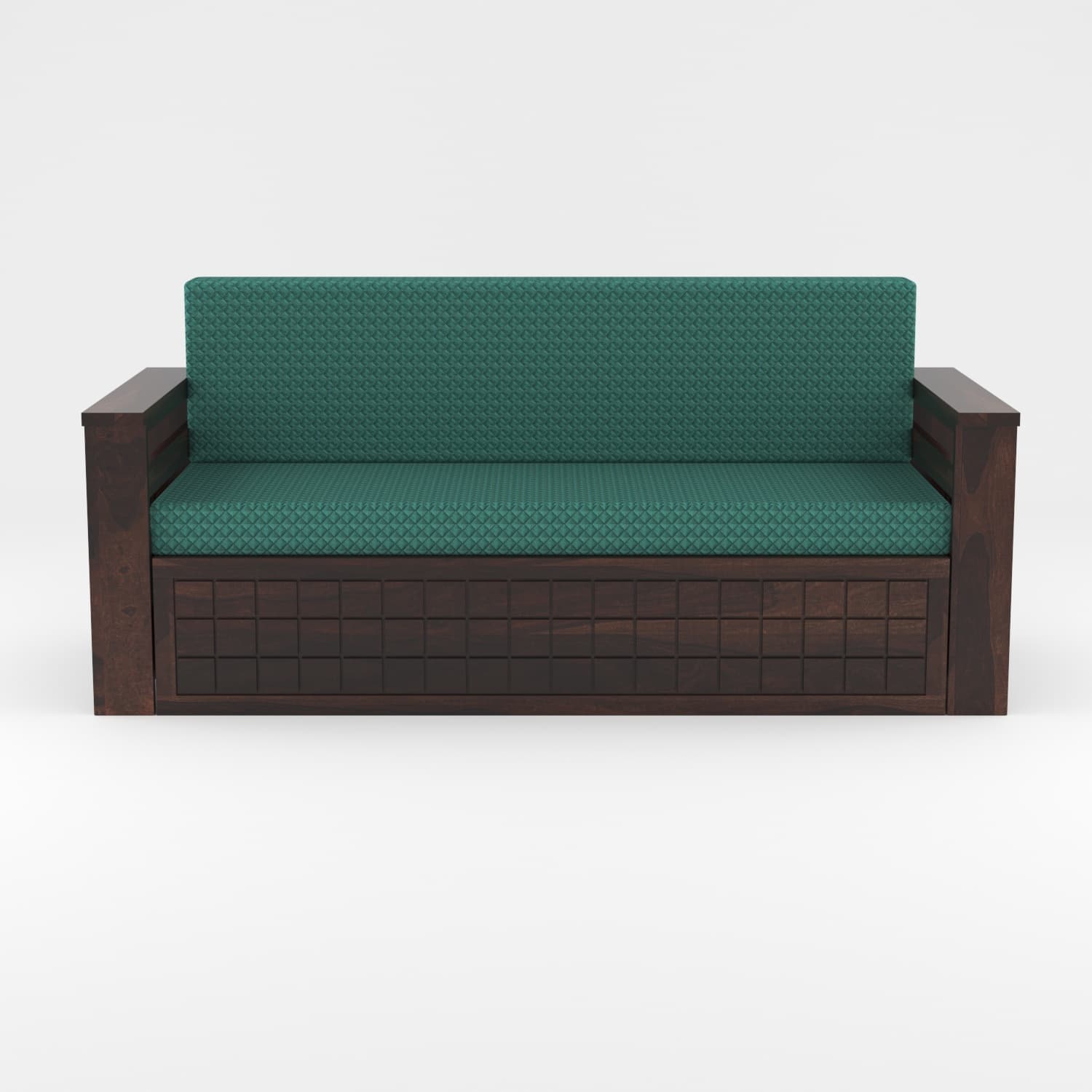 Shisham Wood 3-seater Sofa with GridLock - Contemporary - Walnut - image 8