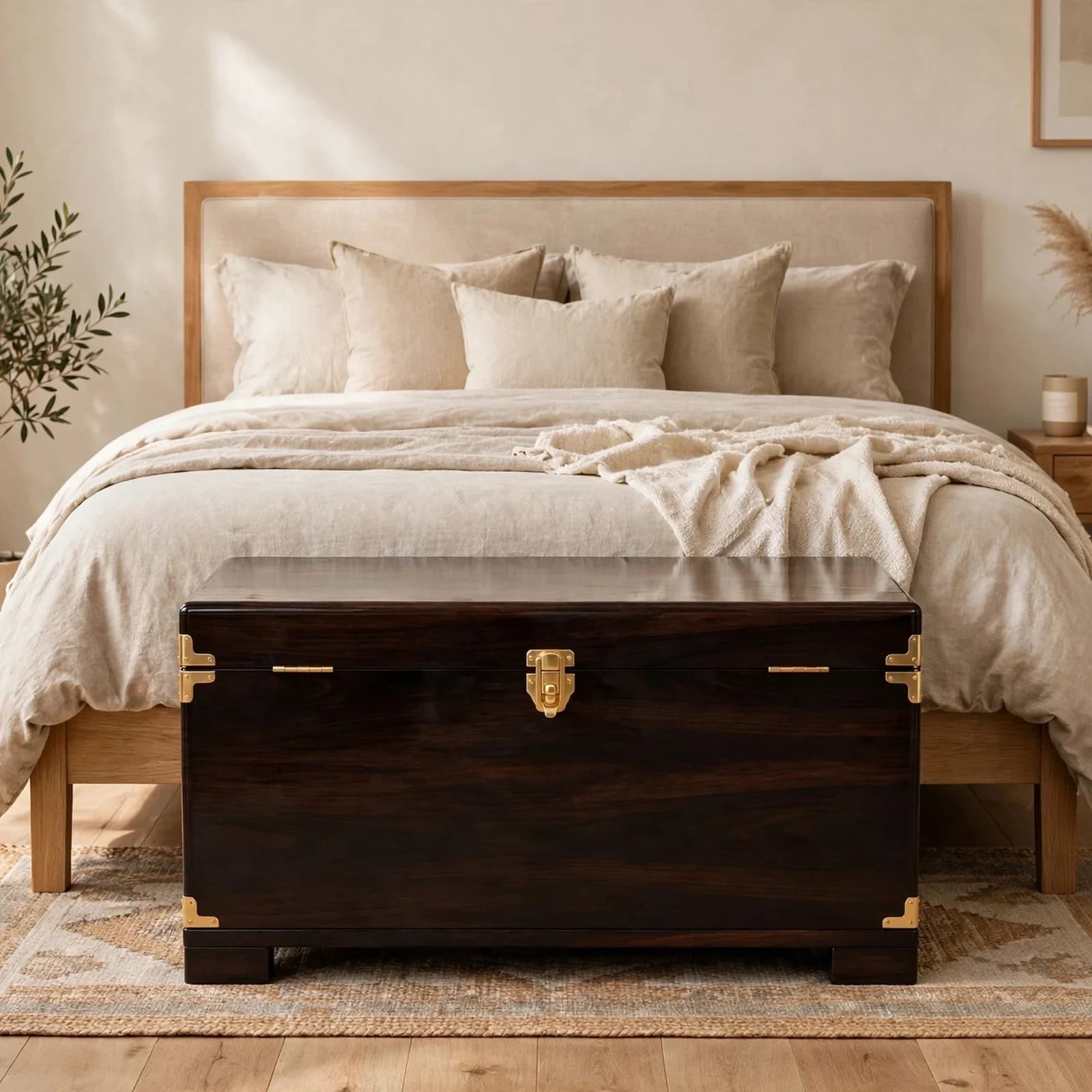 Sheesham Wood Chest & Trunk - Walnut Finish