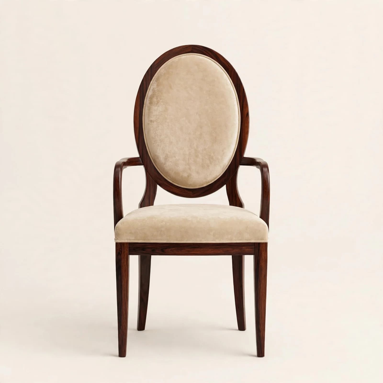Oval Back Classic Sheesham Wood Bedroom Chair