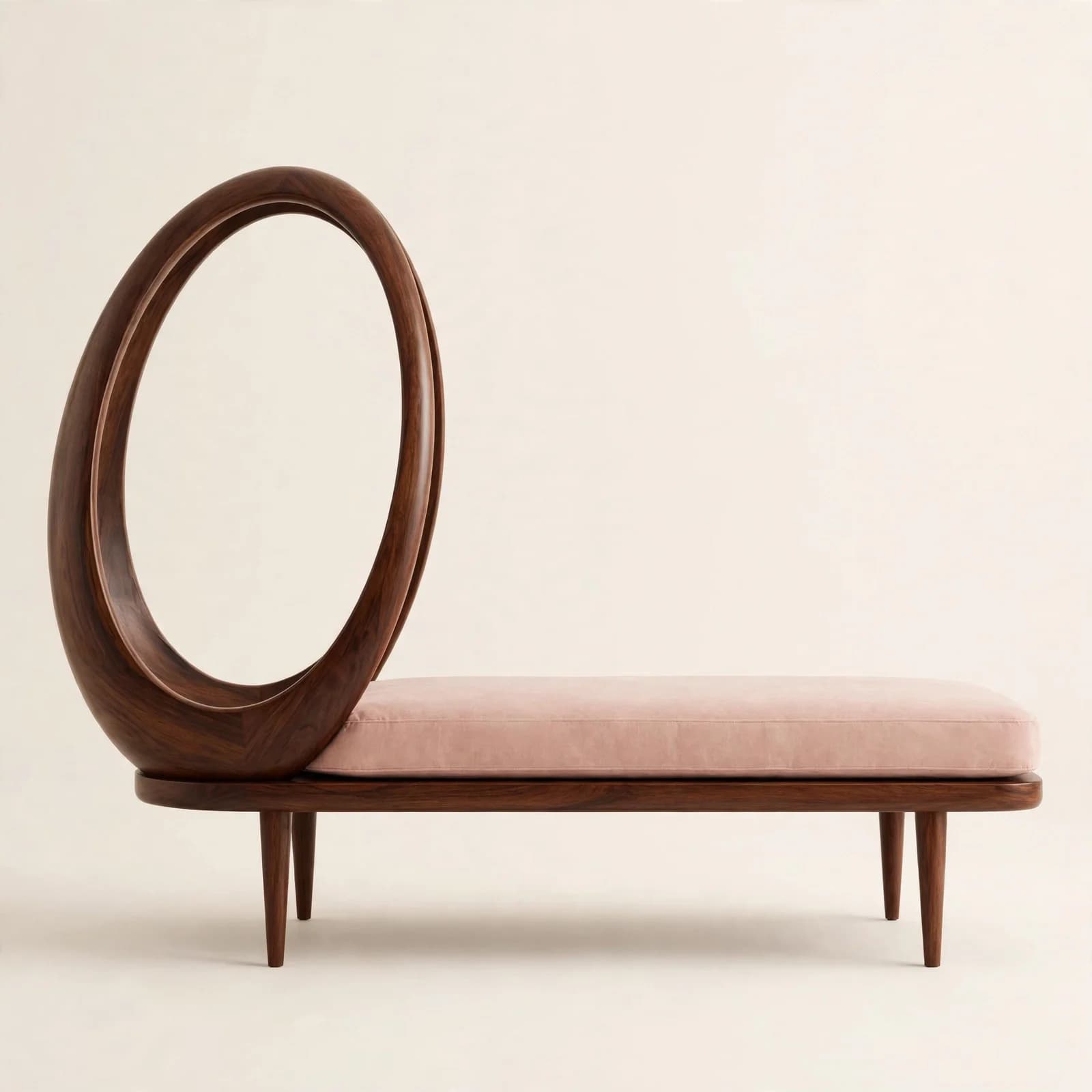 Pod Contemporary Sheesham Wood Chaise Lounge