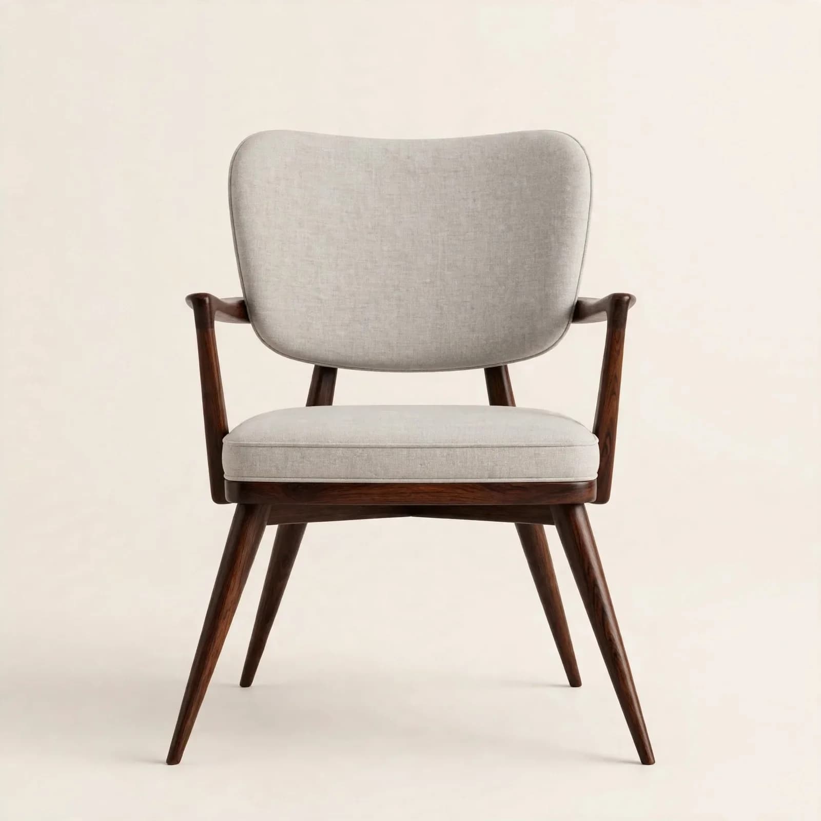 Mid Century Upholstered Classic Sheesham Wood Bedroom Chair