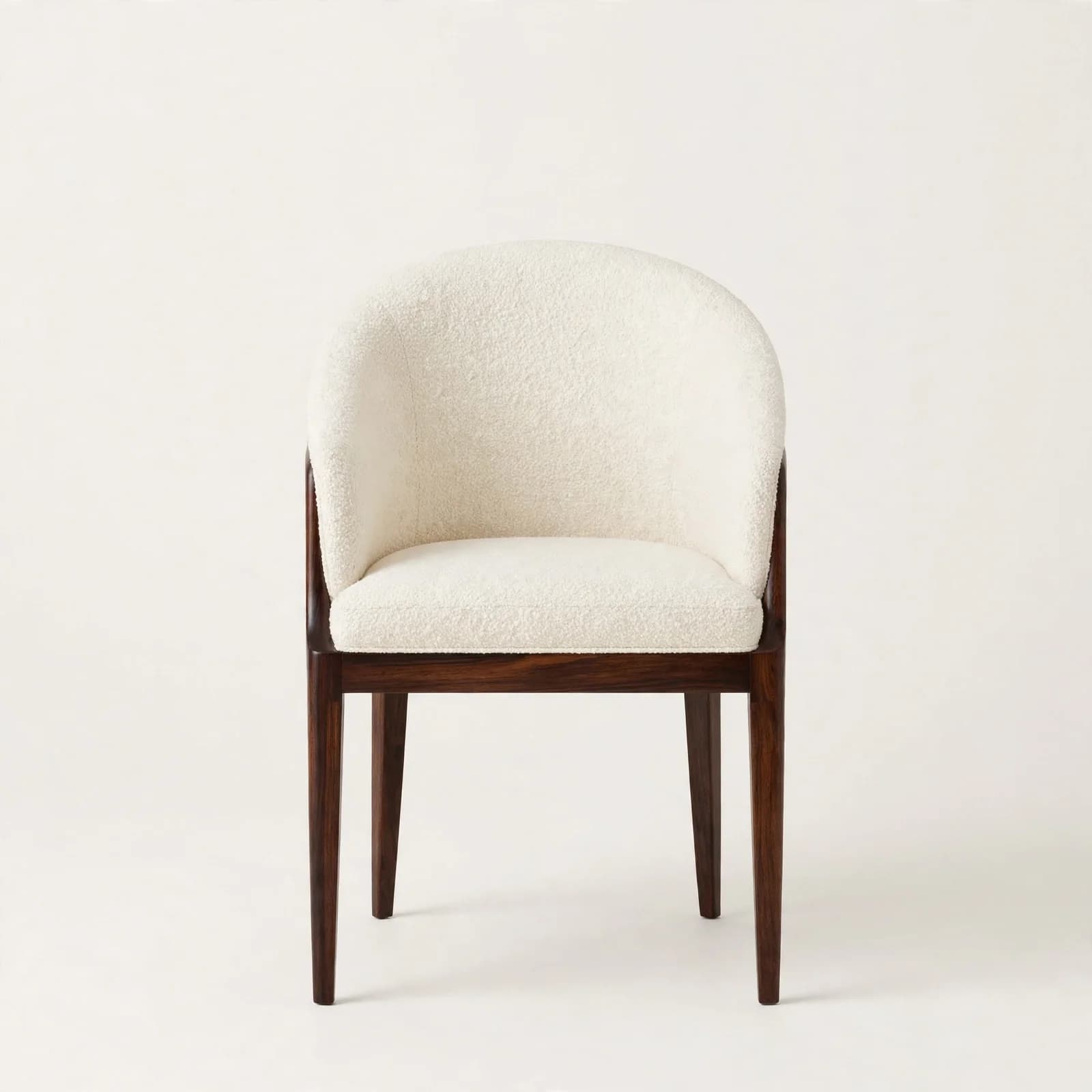 Rounded Back Classic Sheesham Wood Bedroom Chair