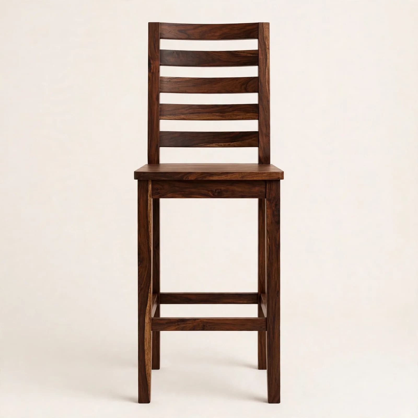 Ladder Back Modern Sheesham Wood Bar Stool