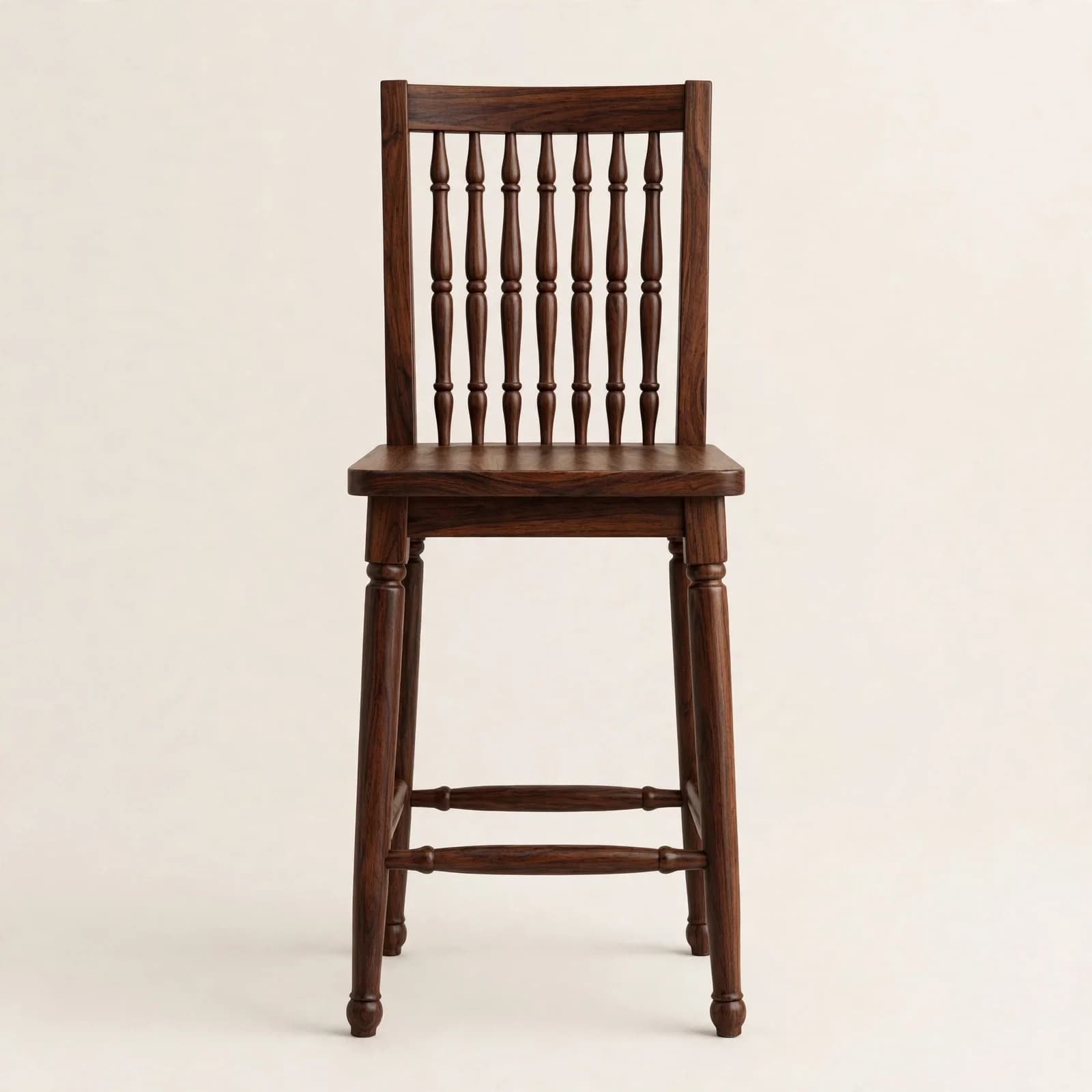 Spindle Back Modern Sheesham Wood Bar Stool
