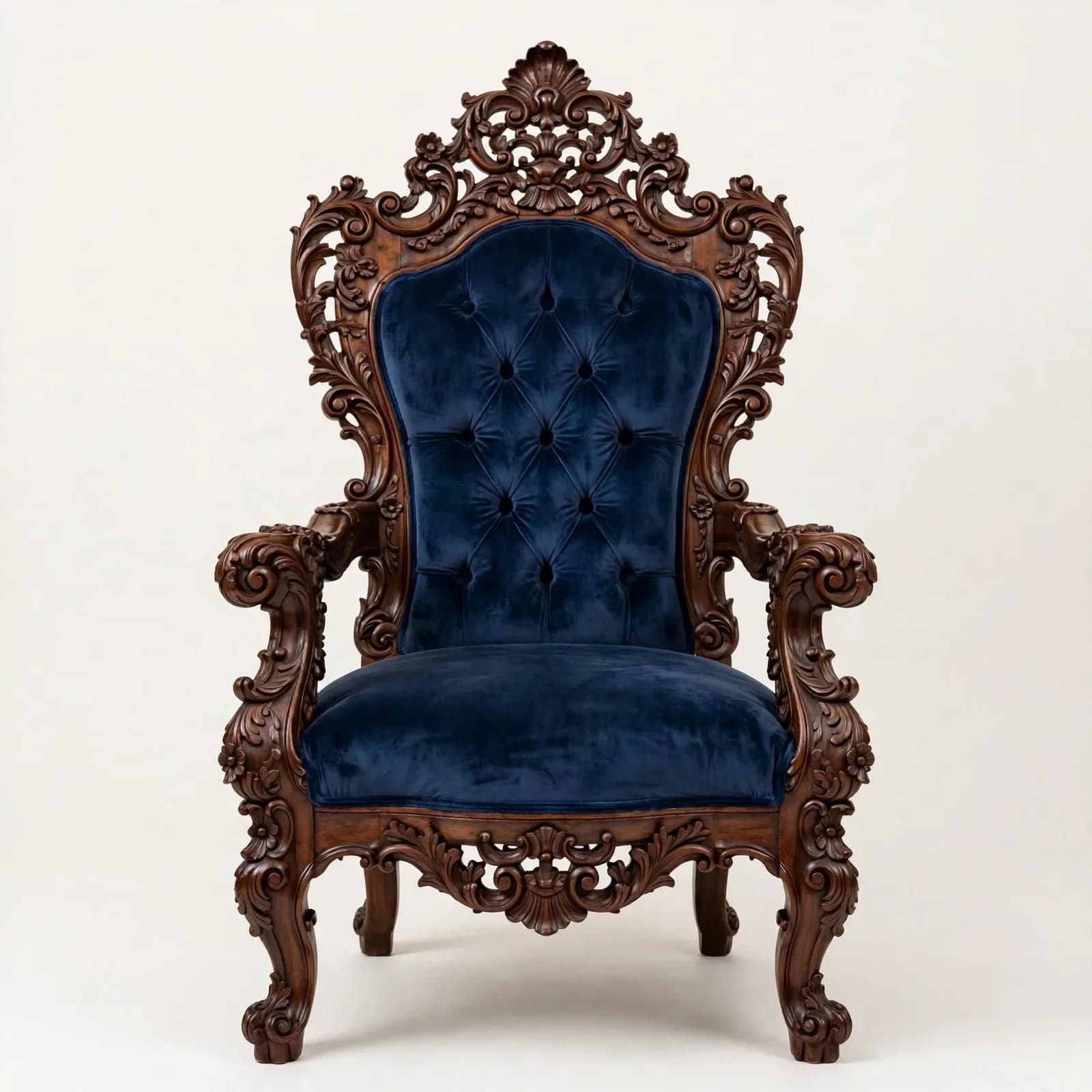 Royal Baroque Classic Sheesham Wood Dining Armchair