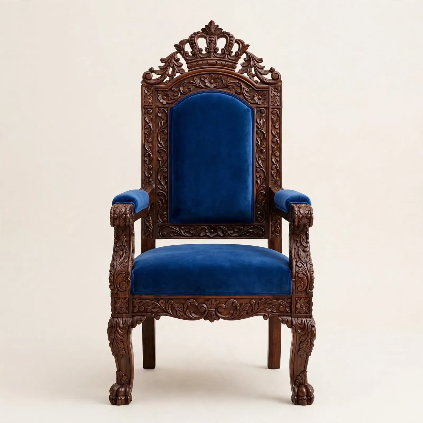 Royal Crown Classic Sheesham Wood Dining Armchair