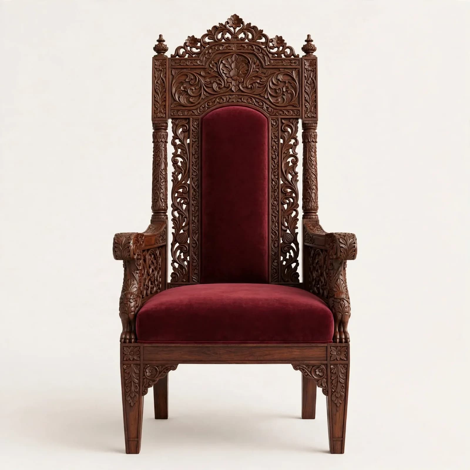 Royal Durbar Classic Sheesham Wood Dining Armchair