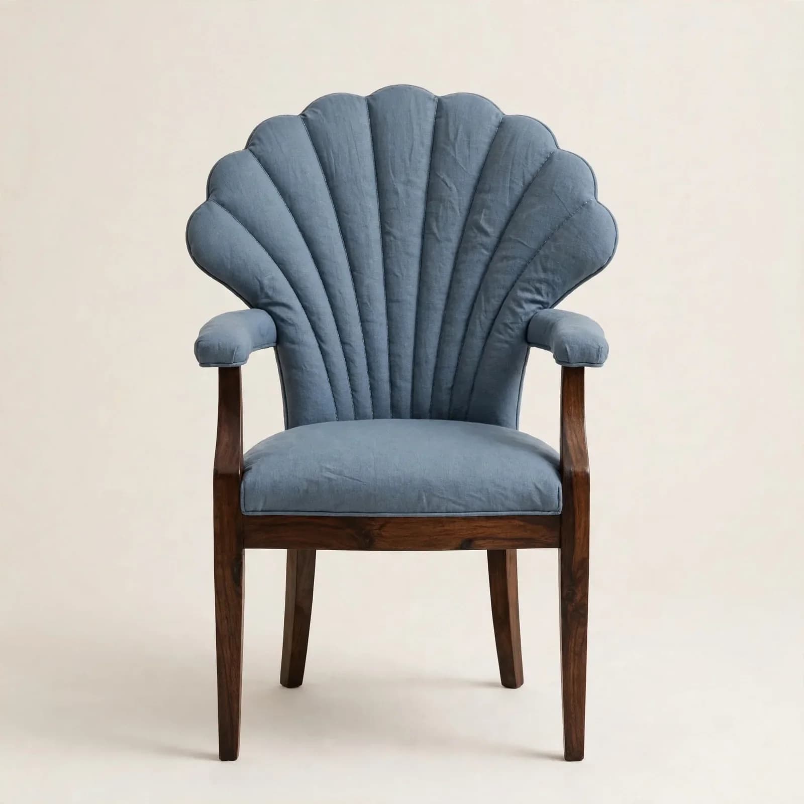 Fan Back Classic Sheesham Wood Dining Armchair