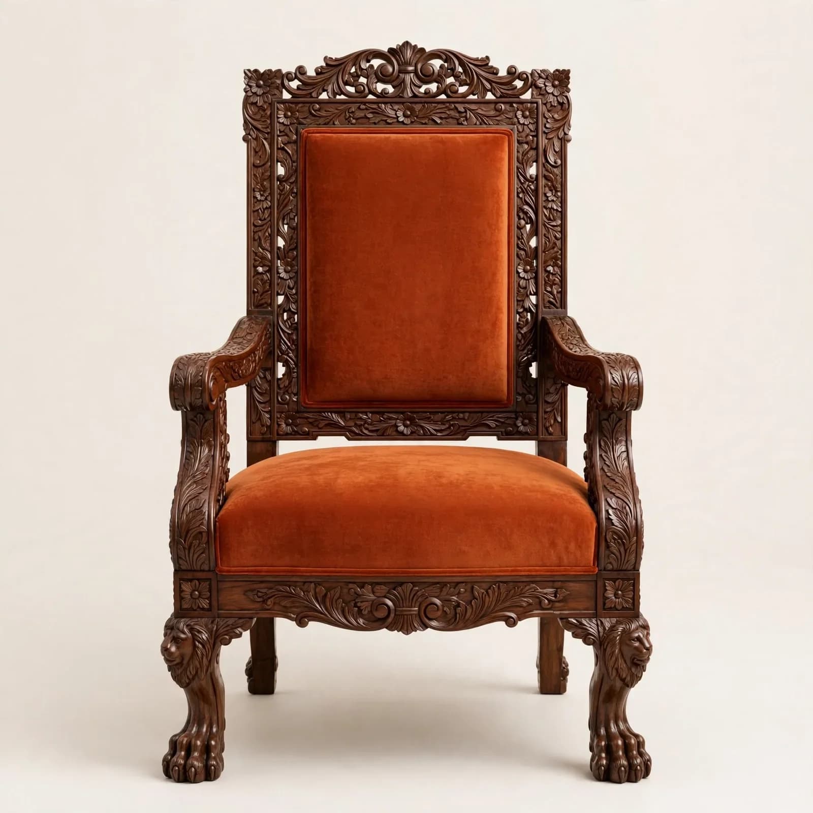 Royal Lionpaw Classic Sheesham Wood Dining Armchair