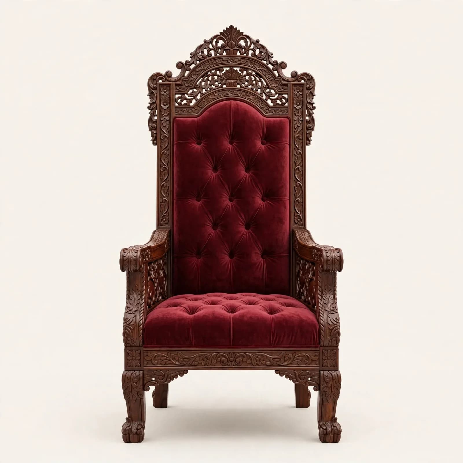 Royal Maharaja Classic Sheesham Wood Dining Armchair