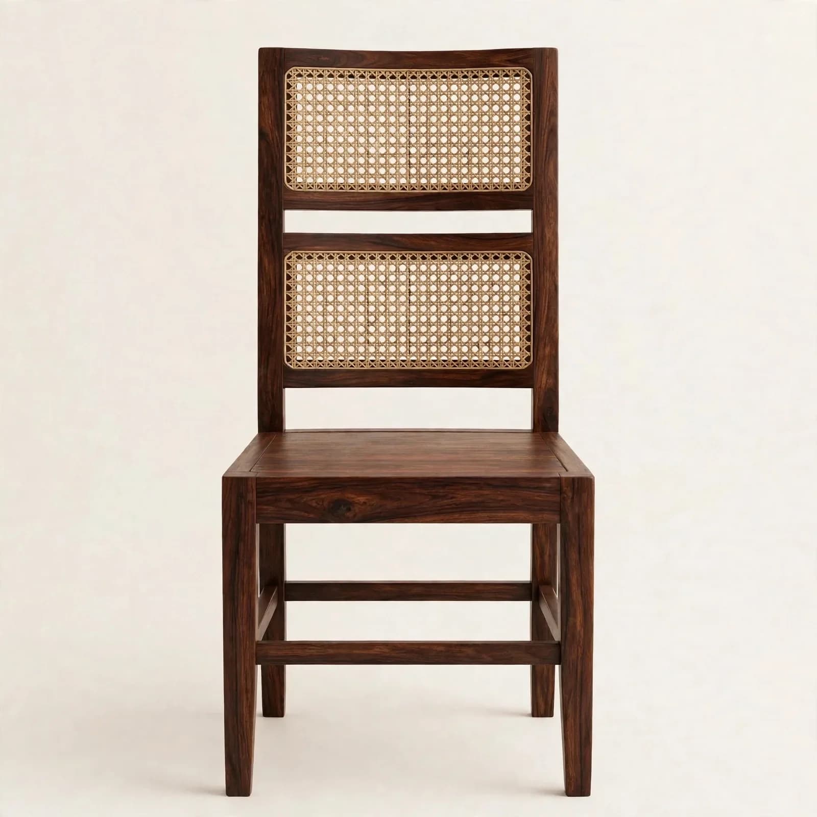 Double Cane Panel Classic Sheesham Wood Dining Chair
