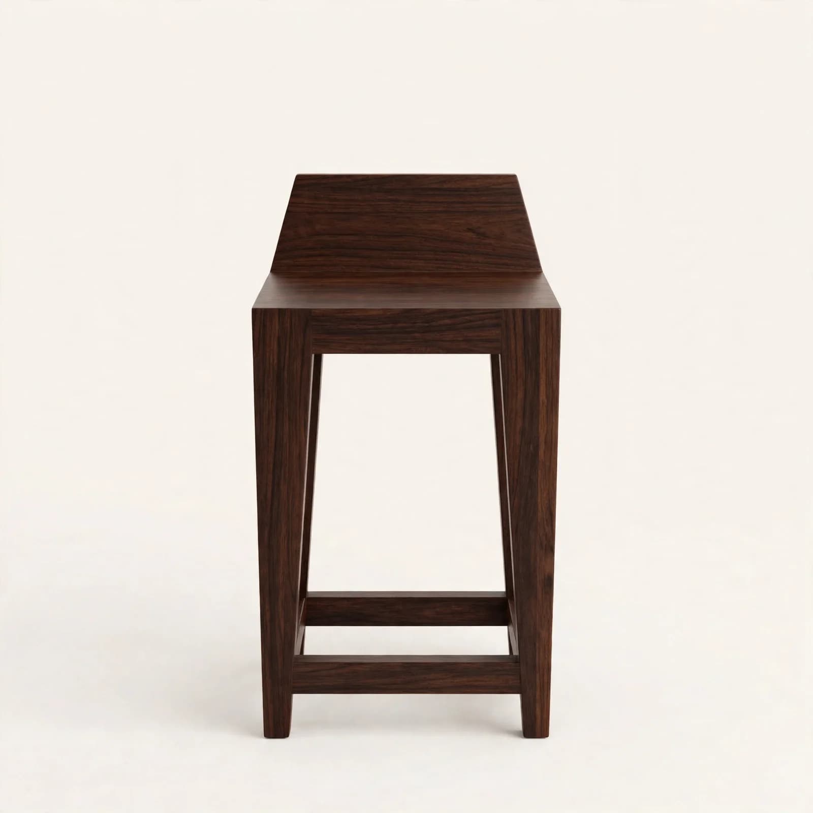 Wedge Back Modern Sheesham Wood Counter Stool