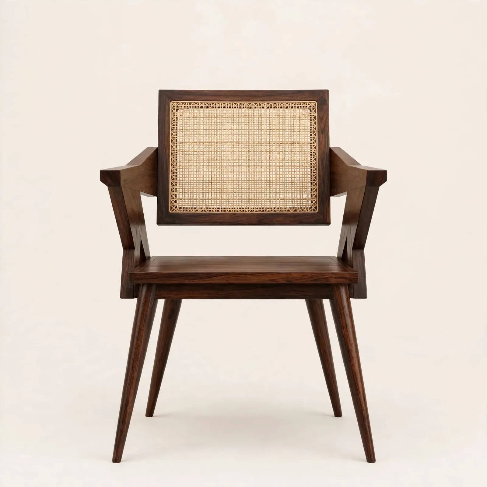 Angular Cane Classic Sheesham Wood Dining Chair