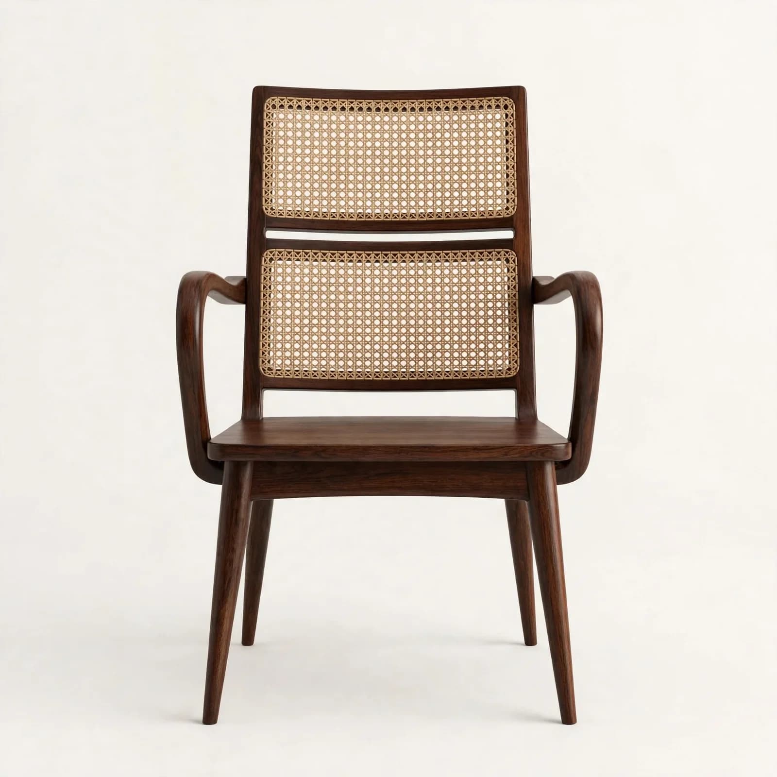 Double Panel Cane Classic Sheesham Wood Dining Chair