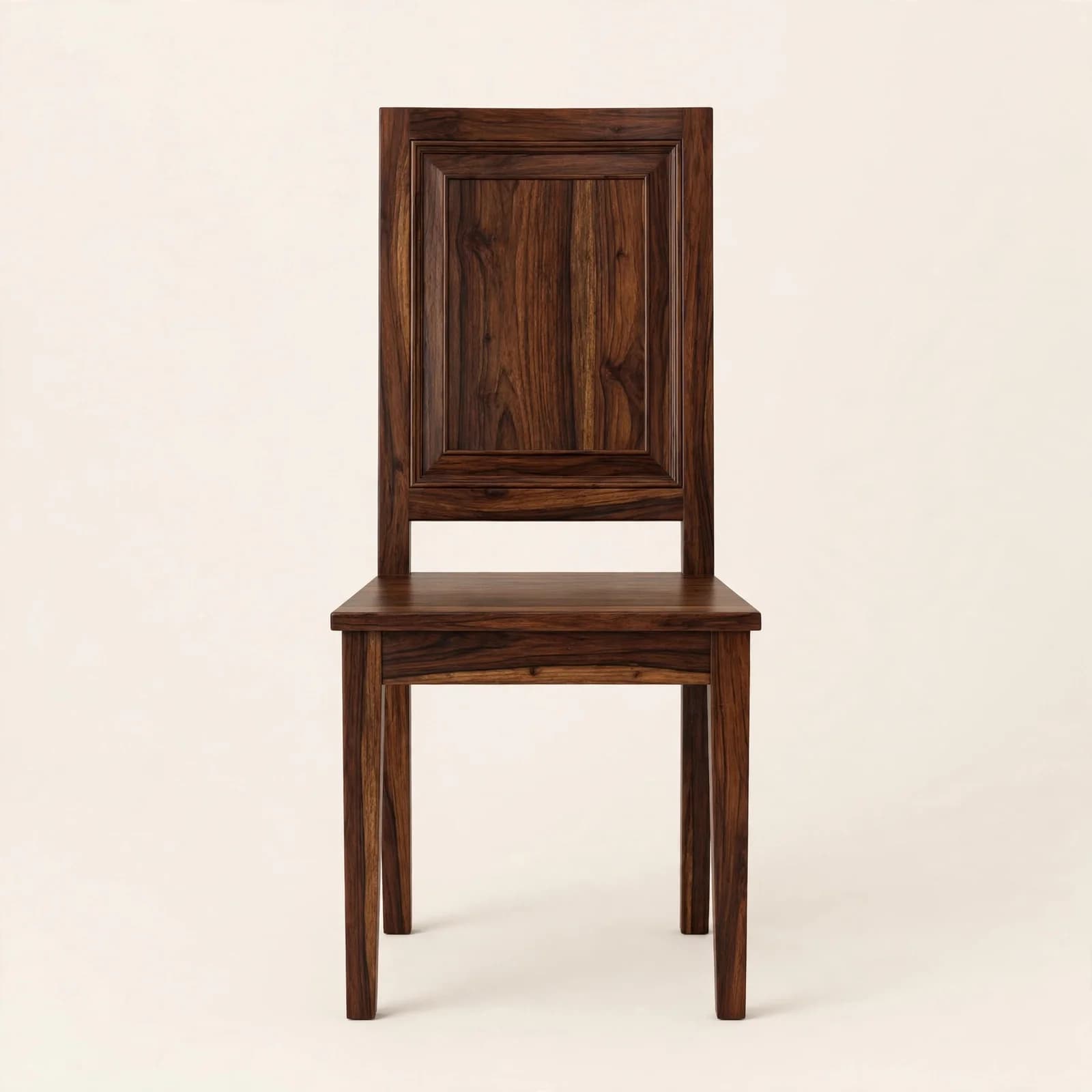 Panel Back Classic Sheesham Wood Dining Chair