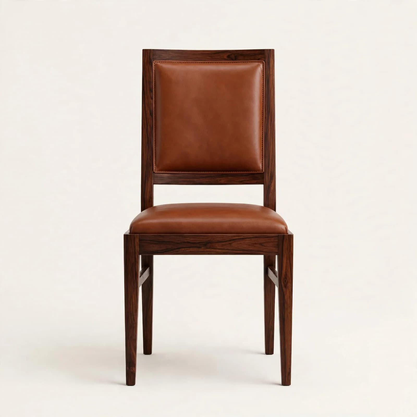 Leather Classic Sheesham Wood Dining Chair