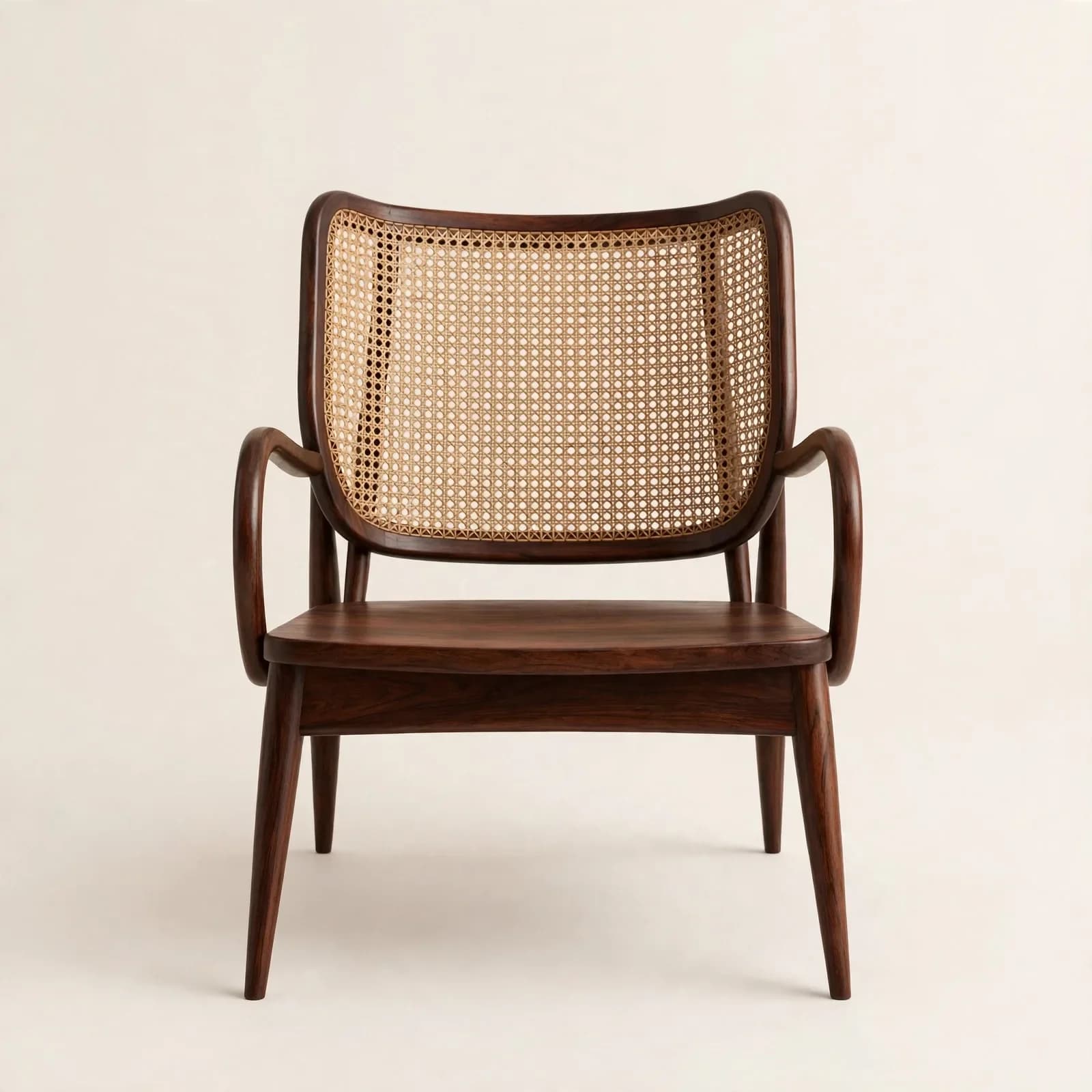 Low Lounge Cane Classic Sheesham Wood Dining Chair