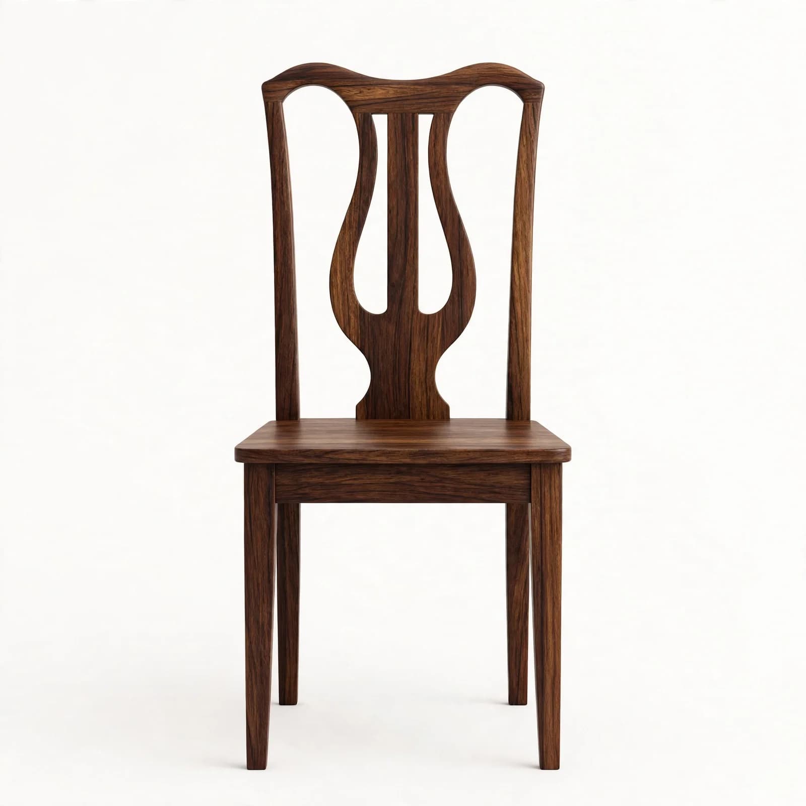 Lyre Back Classic Sheesham Wood Dining Chair