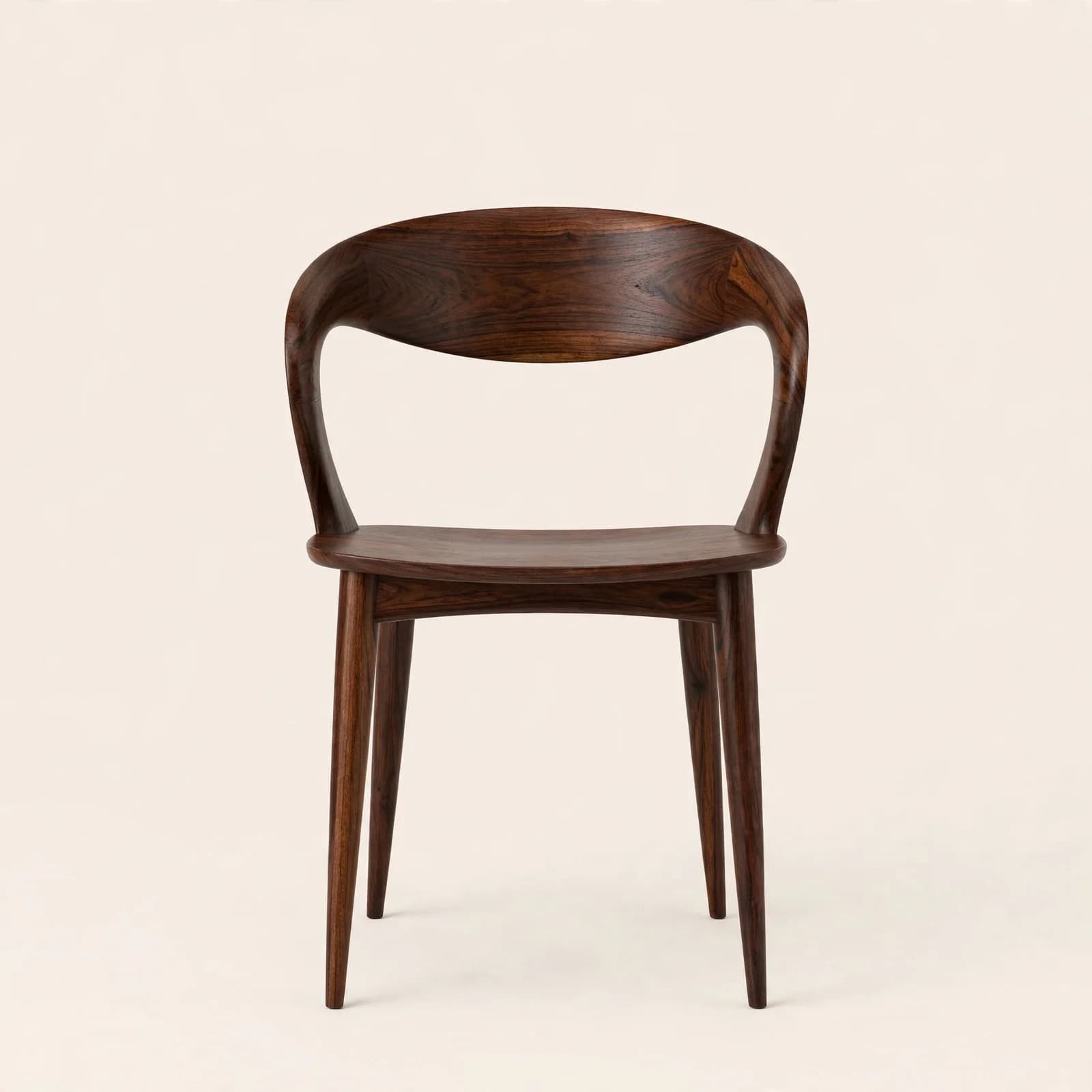 Mid Century Classic Sheesham Wood Dining Chair