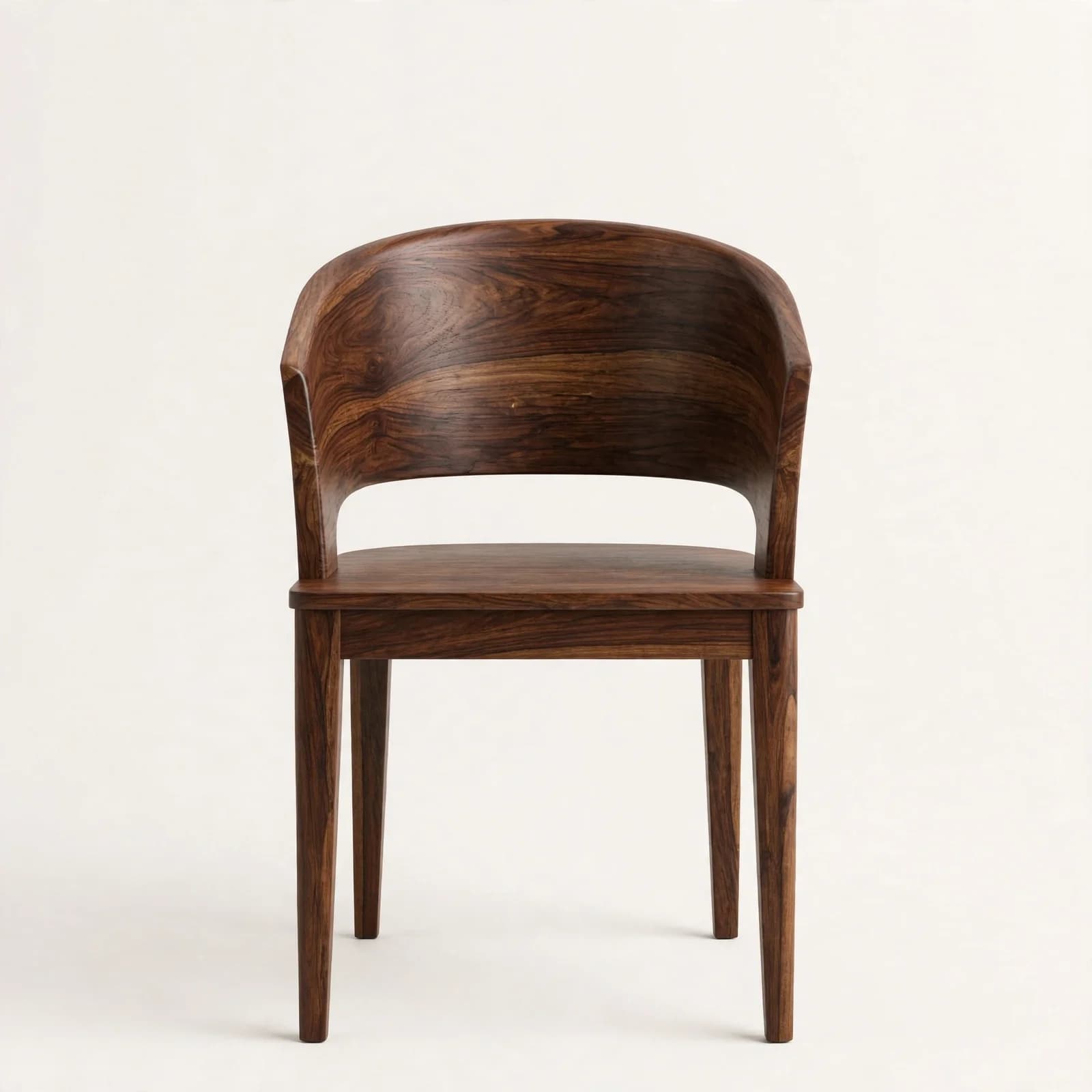 Scoop Back Classic Sheesham Wood Dining Chair