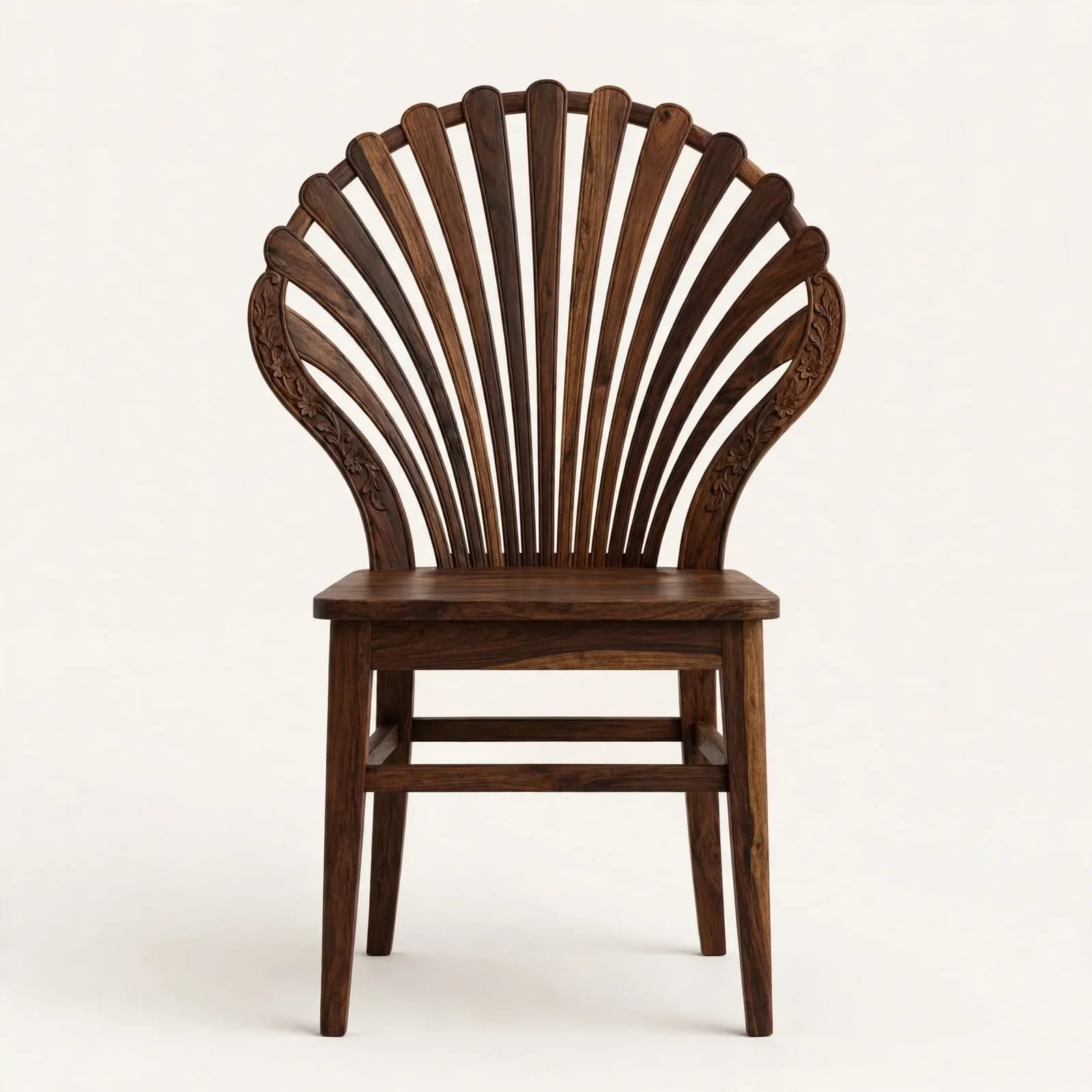 Fan Back Classic Sheesham Wood Dining Chair
