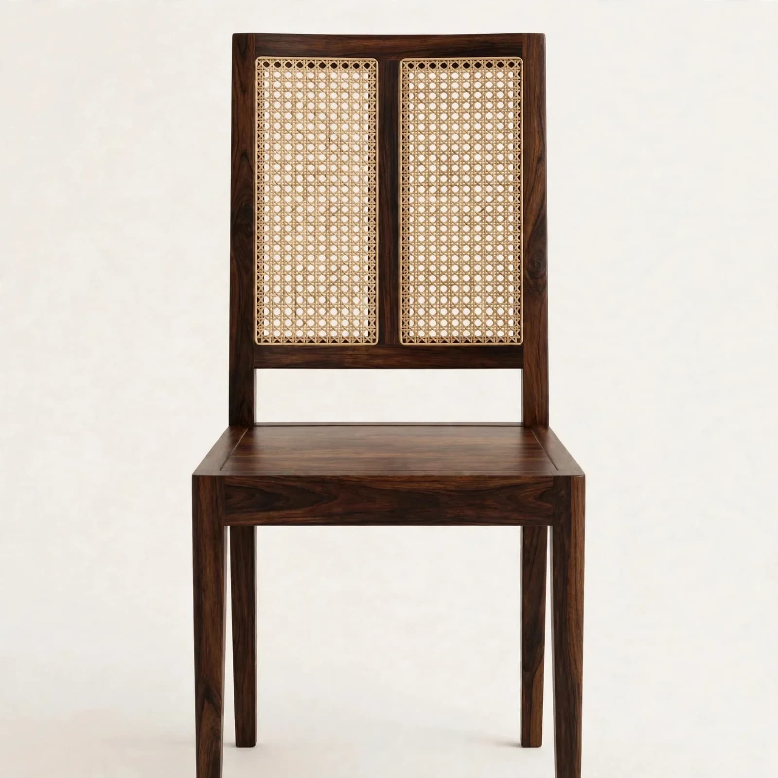 Split Cane Back Classic Sheesham Wood Dining Chair