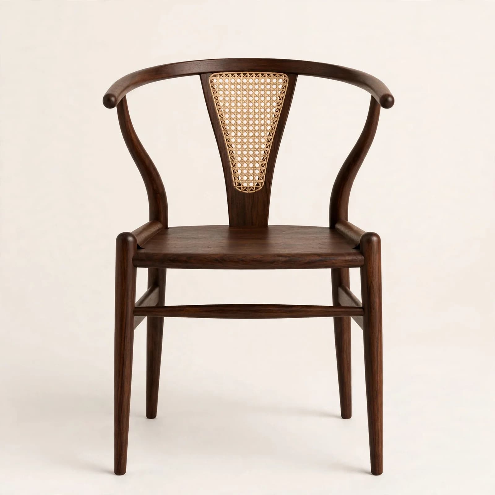 Wishbone Cane Classic Sheesham Wood Dining Chair